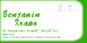 benjamin krapo business card